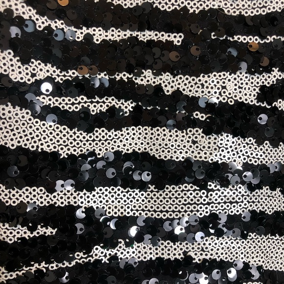 BB Dakota Sleeveless Zebra Sequin Peplum Waist Top  Size Small NEW WITH TAGS - Picture 6 of 10
